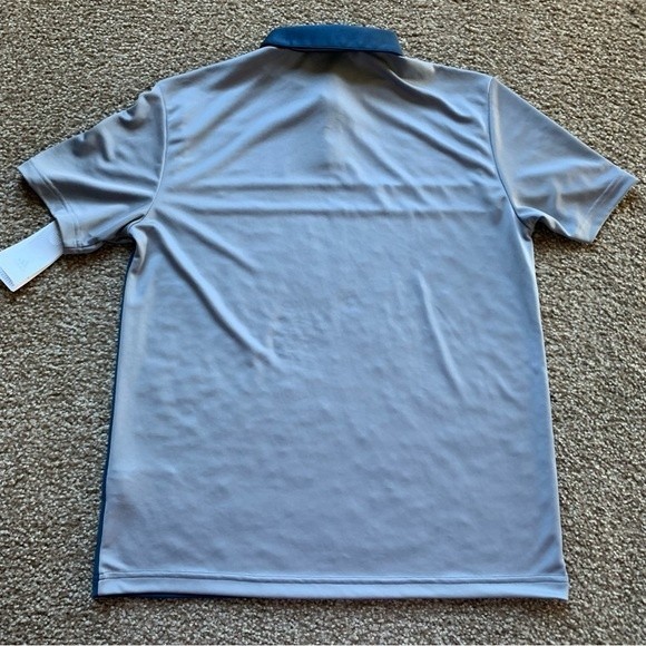 Adidas Golf Polo Navy & Gray Color Block Sz M NWT - Picture 5 of 11